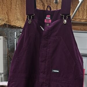 Berne Women's Purple Insulated Bib Overalls 2x Short